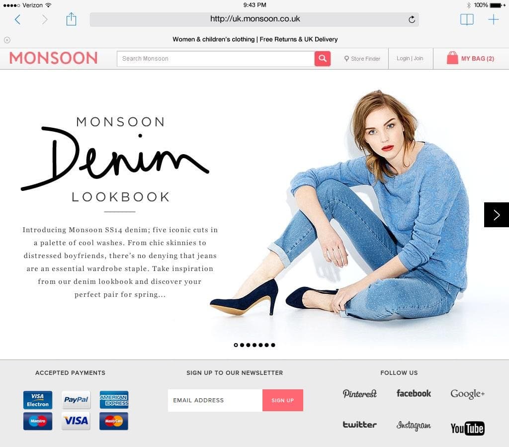 Monsoon Accessorize tablet