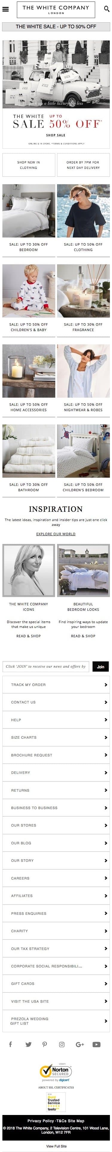 The White Company mobile