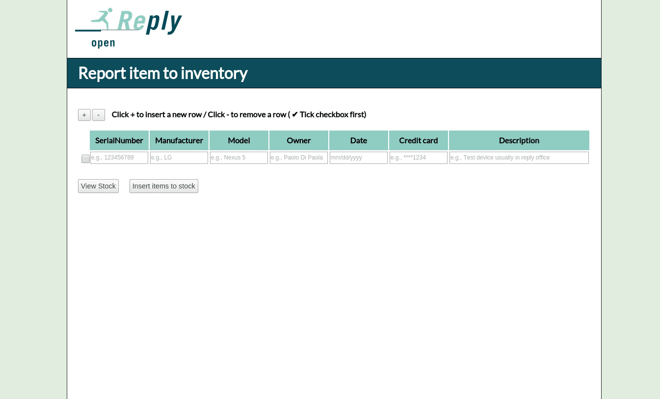 OPEN REPLY INVENTORY