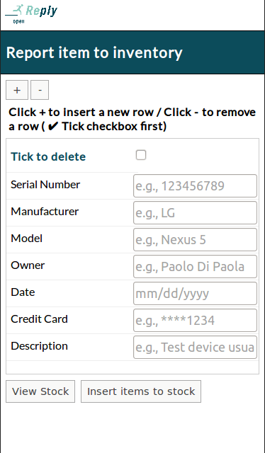 OPEN REPLY INVENTORY